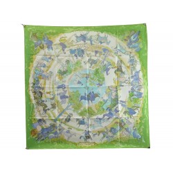 VINTAGE FOULARD HERMES LES AMAZONES 1ERE EDITION 1968 CARRE SOIE SILK SCARF 460€