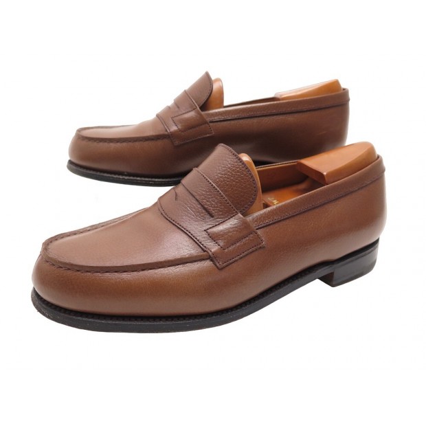 CHAUSSURES JM WESTON MOCASSINS 180 6.5 F 40.5 LARGE 41 CUIR GRAINE LOAFERS 750€