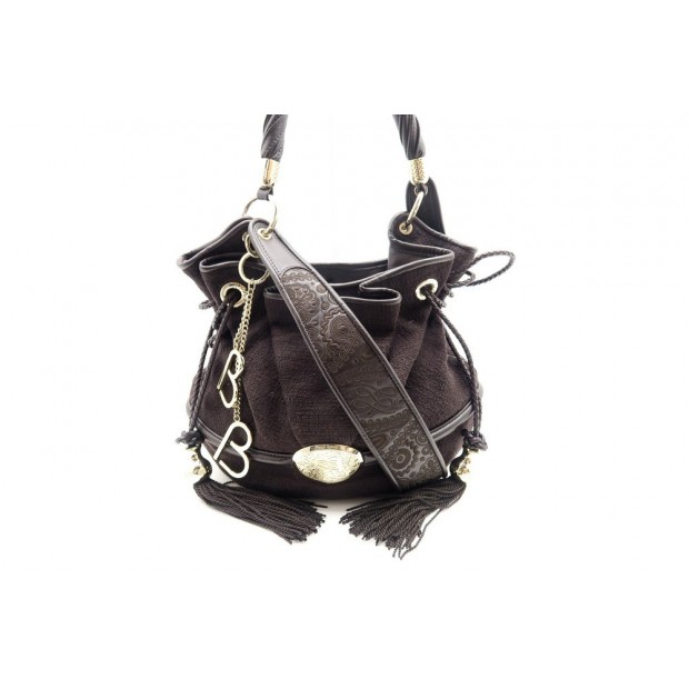 SAC A MAIN LANCEL BRIGITTE BARDOT BB EN TWEED MARRON DUSTBAG HAND BAG PURSE 890€