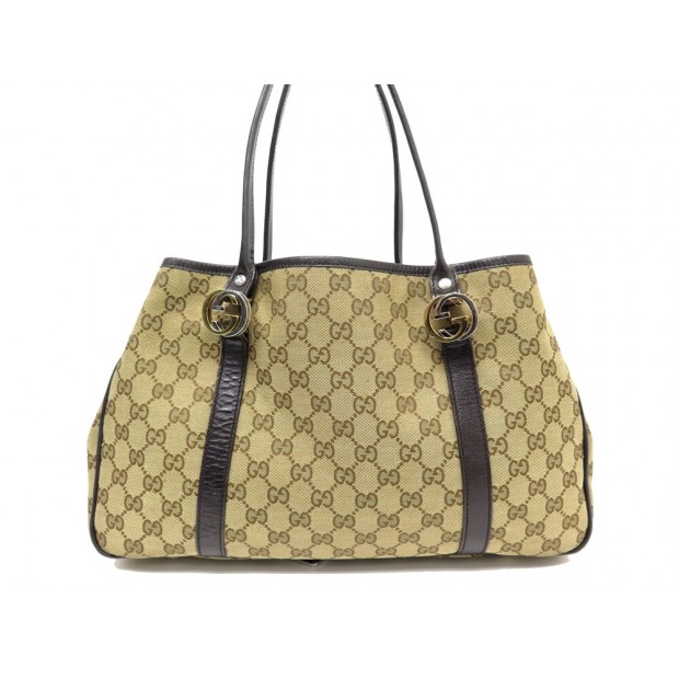 SAC A MAIN GUCCI TWINS GG CANVAS TOTE 232957 TOILE JACQUARD CABAS HAND BAG 1380€