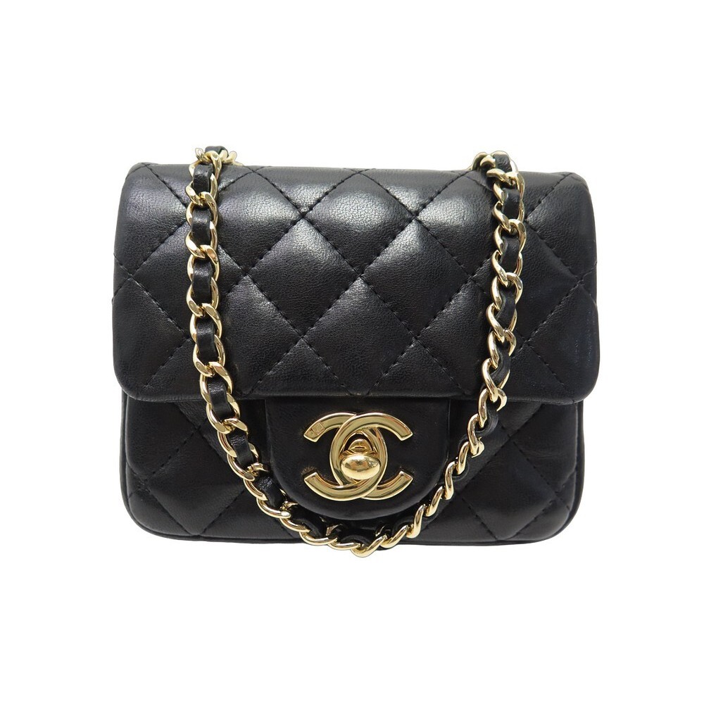 Sac pochette matelassé noir femme