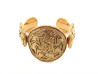 bracelet chanel manchette metal dore