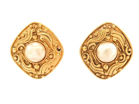 boucles d'oreilles chanel tourbillons perles