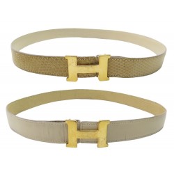 VINTAGE CEINTURE HERMES BOUCLE MINI CONSTANCE H 24MM 70 REVERSIBLE BELT 600€