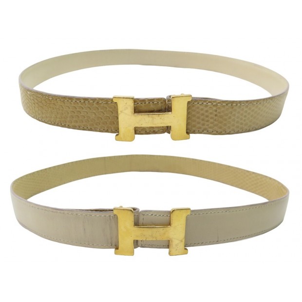 VINTAGE CEINTURE HERMES BOUCLE MINI CONSTANCE H 24MM 70 REVERSIBLE BELT 600€