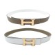 NEUF CEINTURE HERMES BOUCLE MINI CONSTANCE H 24MM 75 REVERSIBLE CUIR BELT 600€