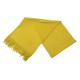 NEUF ECHARPE HERMES ETOLE LOGO BRODE EN CACHEMIRE JAUNE CASHMERE SCARF 1080€