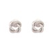 NEUF BOUCLES D'OREILLES POIRAY PUCES TRESSE 951111 OR BLANC 18K DIAMANTS 2570€