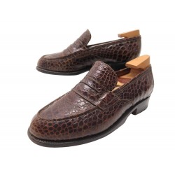 CHAUSSURES JM WESTON MOCASSINS 192 4D 38 EN CUIR CROCODILE + EMBAUCHOIRS 4650€