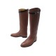 NEUF CHAUSSURES HERMES BOTTES JUMPING BOUCLE KELLY 042138ZG 38 CUIR BOOTS 2130€