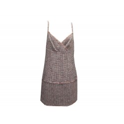 ROBE CHANEL A BRETELLES P47833V33626 EN TWEED 44 L STRAPLESS DRESS 5200€