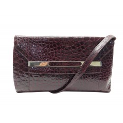 VINTAGE SAC A MAIN LANCEL POCHETTE EN CUIR CROCODILE BANDOULIERE HAND BAG