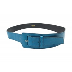 NEUF VINTAGE CEINTURE CHRISTIAN DIOR EN CUIR TURQUOISE 80 LEATHER BELT 400€