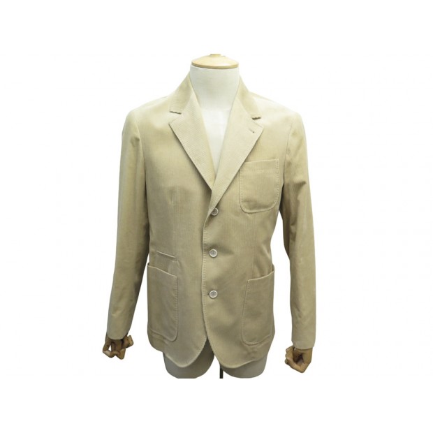 NEUF VESTE BRUNELLO CUCINELLI EN VELOURS COTELE 50 IT 48 FR M COTON BEIGE 3900€