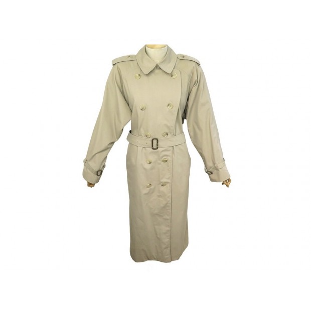 VINTAGE MANTEAU BURBERRYS TRENCH IMPERMEABLE L 52 COTON BEIGE RAIN COAT 1850€