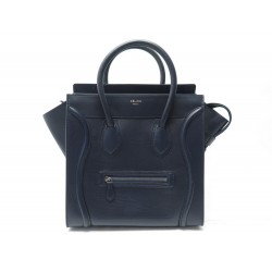 SAC A MAIN CELINE LUGGAGE PHANTOM MEDIUM EN CUIR BLEU MARINE PURSE HANDBAG 2600€