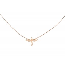 COLLIER GINETTE NY MINI LIBELLULE DF05 70 CM EN OR ROSE 18K GOLD NECKLACE 420€