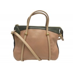 SAC A MAIN NINA RICCI EN CUIR & DAIM BICOLORE BANDOULIERE SUEDE LEATHER HANDBAG