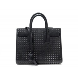 SAC A MAIN SAINT LAURENT DE JOUR SMALL 355154 CUIR CLOUTE STUDDED HAND BAG 2600€