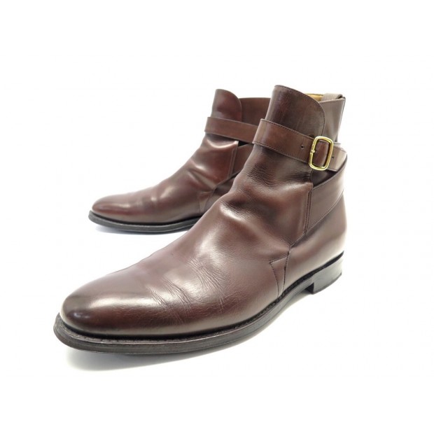 CHAUSSURES CHURCH'S BOTTINES BLETSOER 7F 41 A BOUCLE EN CUIR MARRON BOOTS 1070€