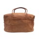 VINTAGE SAC DE VOYAGE SEEGER CUIR SUEDE CAMEL LEATHER HAND TRAVEL BAG