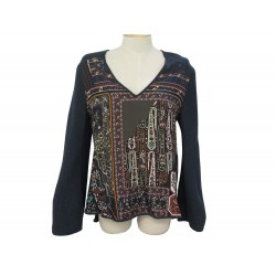 PULL HERMES MANCHES EVASEES & SOIE A MOTIF M 40 GAULTIER 2010 ALPAGA SWEAT 2800€