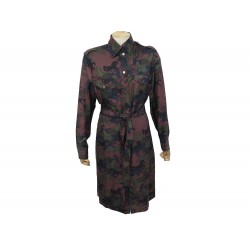 NEUF ROBE HERMES CHEMISE MOTIF CHEVAUX L 42 EN SOIE SILK NEW SHIRT DRESS 2700€