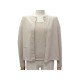 NEUF TWIN SET CHANEL U01353V00856 LAINE GILET + TOP PULL M 38 LAINE BEIGE 7150€