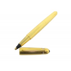 VINTAGE STYLO BILLE CARTIER PASHA EN PLAQUE OR GOLDEN BALLPOINT PEN + ECRIN 900€