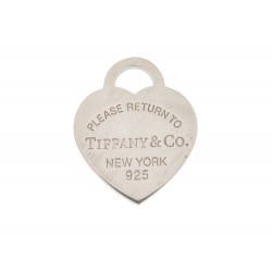 PENDENTIF TIFFANY & CO CHARM PLAQUE COEUR PLEASE RETURN TO ARGENT PENDANT 200€