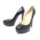 CHAUSSURES CHRISTIAN LOUBOUTIN BIANCA 140 KID 3090188 39.5 CUIR NOIR SHOES 795€