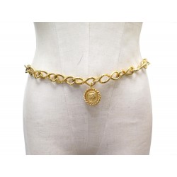 CEINTURE CHANEL CHAINE MEDAILLON T70 EN METAL DORE COLLIER GOLDEN BELT 1810€