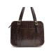 VINTAGE SAC A MAIN GUY LAROCHE EN CUIR DE CROCODILE MARRON 