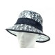 NEUF CHAPEAU DE PLUIE DIOR 14DFR923G170 BOB LOGO OBLIQUE TRANSPARENT RAIN HAT