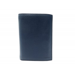 PORTEFEUILLE LANCEL GRAPHIC A08190 EN CUIR GRAINE BLEU MONNAIE CARTE WALLET 255€