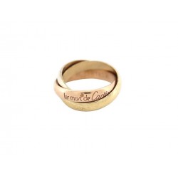 BAGUE CARTIER TRINITY MM B4052700 T48 3 ORS JAUNE ROSE BLANC GOLD RING 2120€