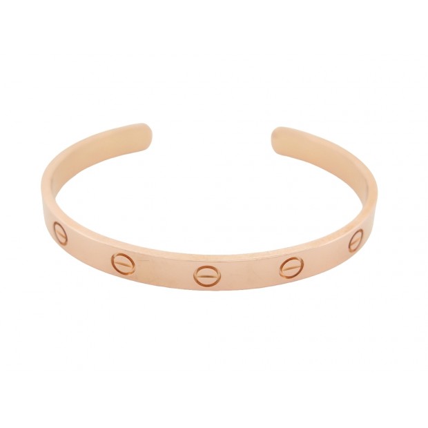 bracelet cartier love b6032617 en or rose 18k 17cm