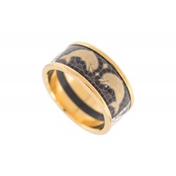 BAGUE MICHAELA FREY FREYWILLE MOTIF DAUPHINS 50 EN EMAIL DORE ENAMEL RING 575€