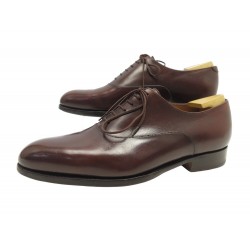 CHAUSSURES JM WESTON 486 RICHELIEU 7E 41 LARGE CUIR MARRON EMBAUCHOIR SHOES 990€