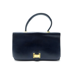  sac a main hermes brio cuir box bleu porte