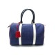 NEUF SAC A MAIN FENDI BAULETTO BOSTON ZUCCHINO 8BL098 BLEU TOILE HAND BAG 1350€