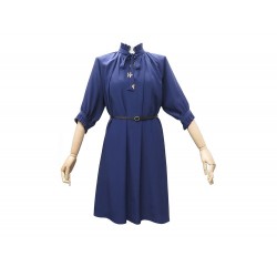 NEUF ROBE LOUIS VUITTON BELTED DRESS W PUFFY SLEEVES 1A63GS M 38 CEINTURE 1590€