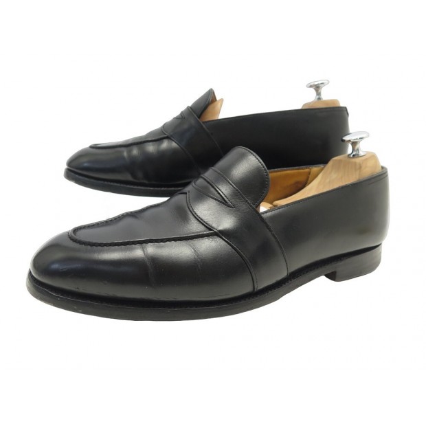 chaussures john lobb mocassins lopez 9.5e 43.5 cuir