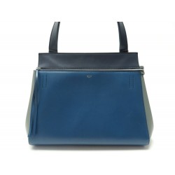 SAC A MAIN CELINE EDGE EN CUIR BLEU GRIS BLUETTE LEATHER HANDBAG 2200€