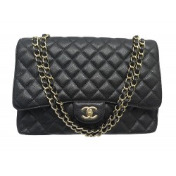 SAC A MAIN CHANEL MAXI CLASSIQUE JUMBO TIMELESS CUIR CAVIAR MATELASSE BAG 11100€