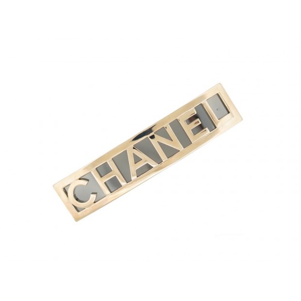 ACCESSOIRE DE CHEVEUX CHANEL BARETTE LOGO EN METAL DORE HAIR ACCESSORY 850€