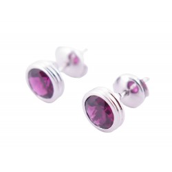 NEUF BOUCLES D'OREILLES POIRAY PUCES LOLITA RHODOLITE OR 18K NEW EARRING 1350€
