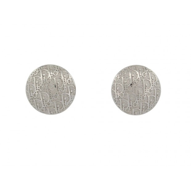 NEUF BOUCLES D'OREILLES CHRISTIAN DIOR CLIP GRAVURE DIOR OBLIQUE EARRINGS 450€
