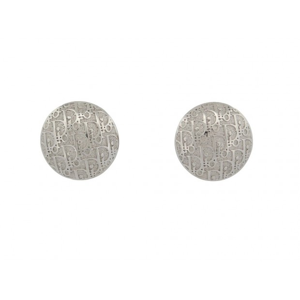 NEUF BOUCLES D'OREILLES CHRISTIAN DIOR CLIP GRAVURE DIOR OBLIQUE EARRINGS 450€