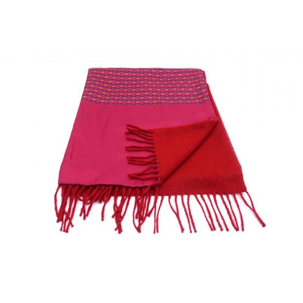 ECHARPE HERMES EN CACHEMIRE ET SOIE ROUGE HOMME RED CASHMERE & SILK SCARF 470€